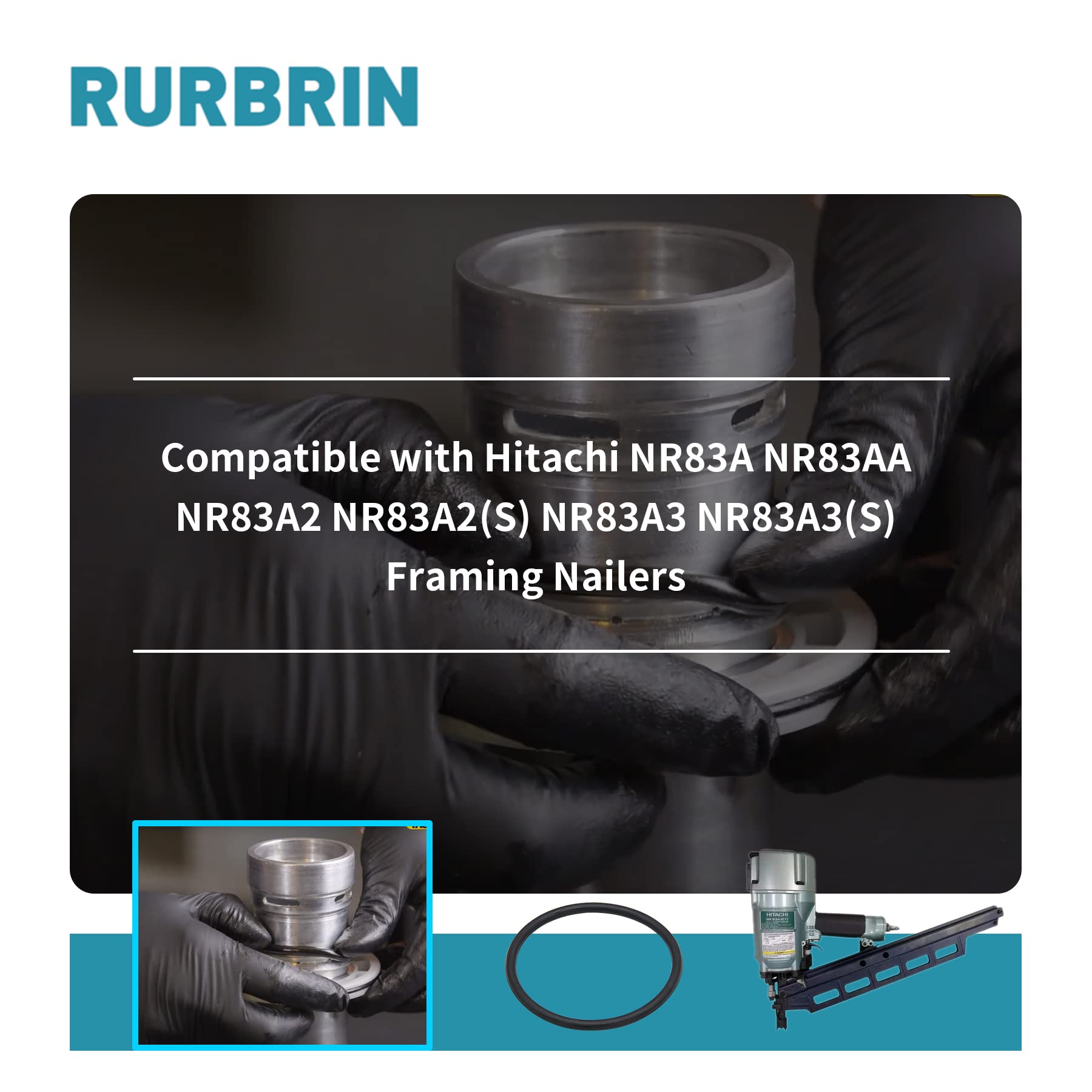 1 Set O-Ring Kit G877 Fit For Hitachi NR83A2 NR83A - Foto 2