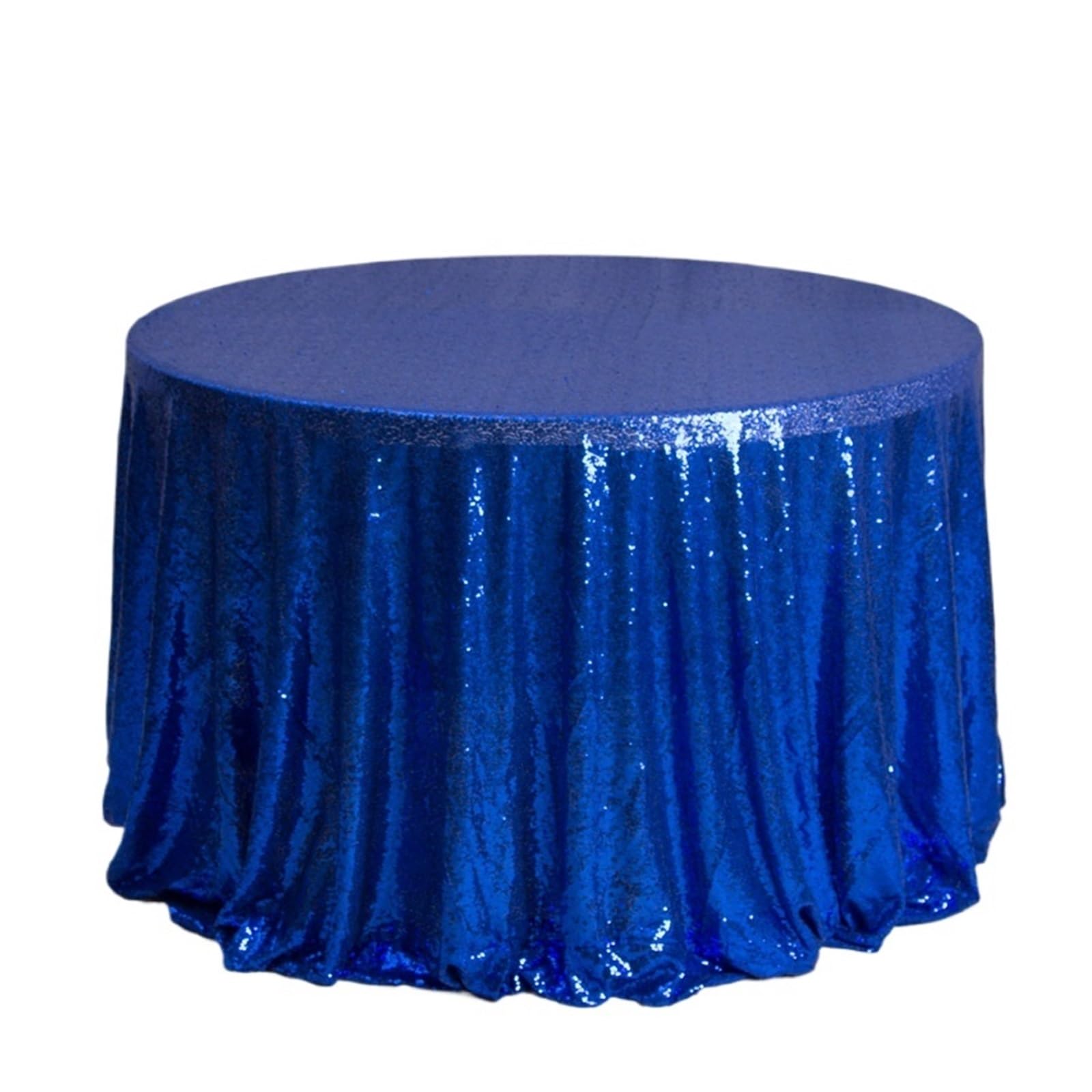 EKalgretrA Sequin Tablecloth Round Sequin Tablecloth Glitter Table Cloths for Wedding Bridal Party Decorations(Royal blue,Round 60cm)