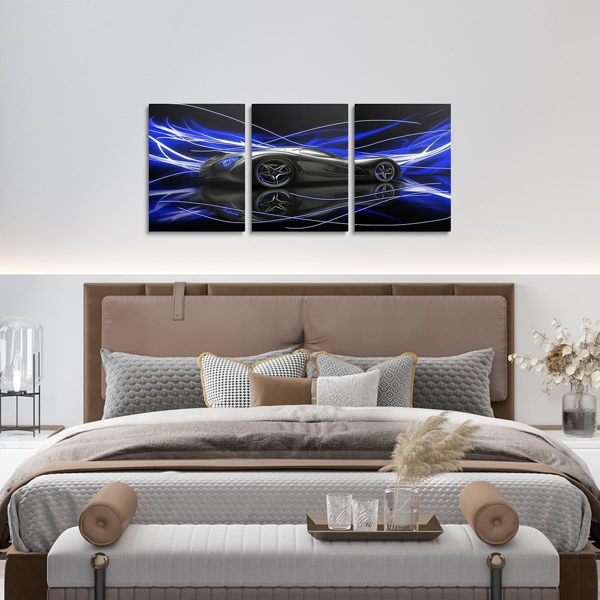 jejeloiu Race Car Canvas Wall Art 12"x16" Kids Boys Girls image 4