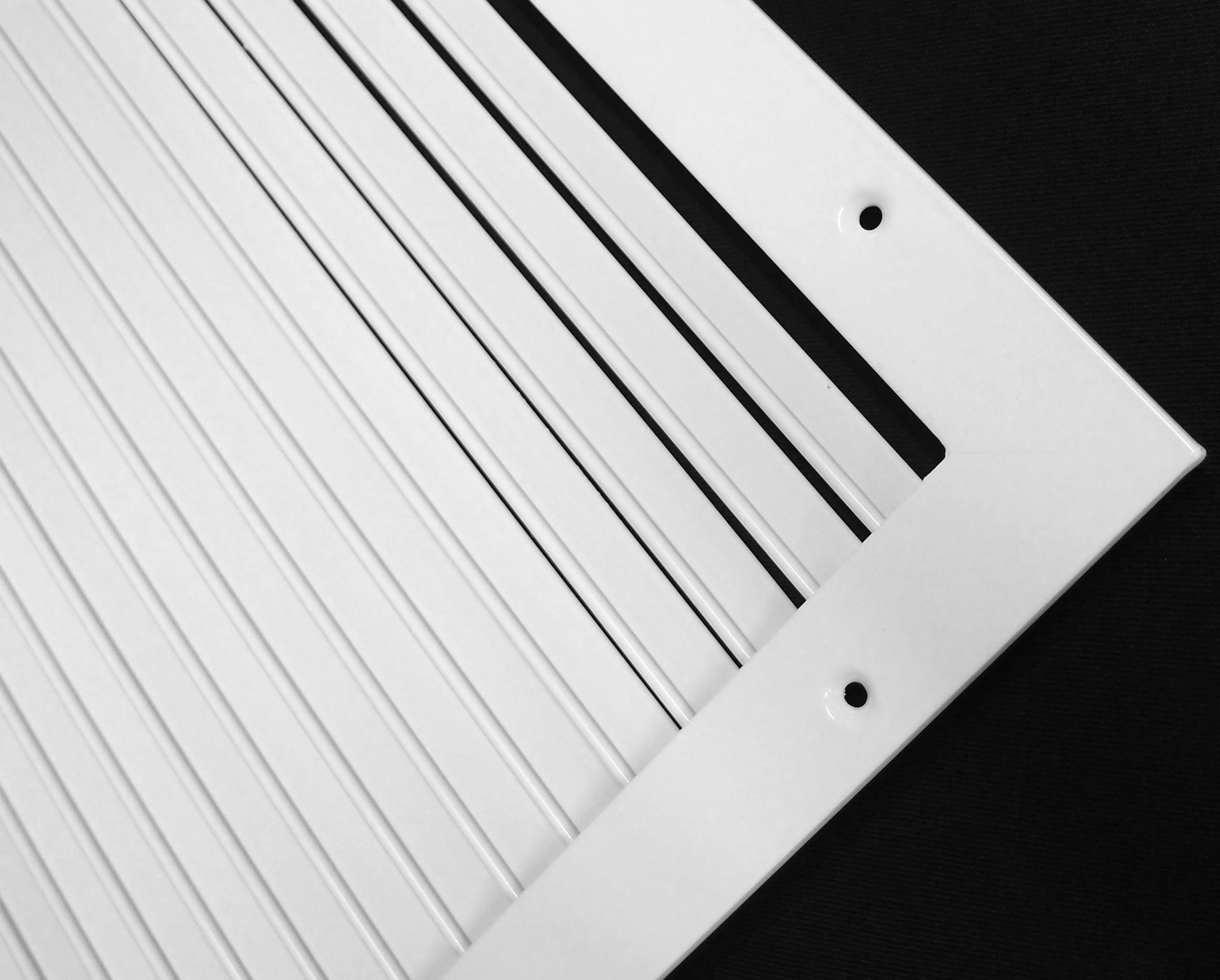 Grille d'aération réglable en aluminium de 30,5 x 45,7 cm (l x H) – Contrôle complet de la direction du flux d'air horizontal – Couvercle de conduit d'aération – Déviation simple [Dimensions