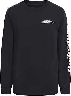 Quiksilver Boys' Long Sleeve Regular Fit Logo Graphic T-Shirt