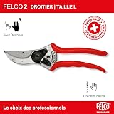 FELCO 2 sécateur droitier grandes mains pour jardin et vigne, coupe 25 mm - 5