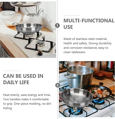 Miniatura 6 de Cabilock Olla de fideos instantáneos binaurales coreanos, olla de fideos coreanos, sartén de hierro fundido, olla de ramen con asa, fideos