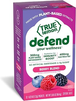True Lemon Defend Berry Blend Immune Support Drink Mix Packets, 12 ct