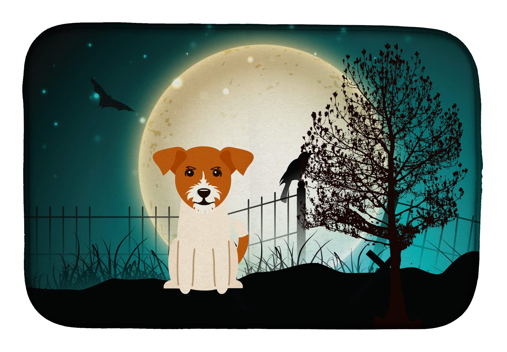 Tapis égouttoir vaisselle Halloween pour éviter l'eau stagnante sur le comptoir