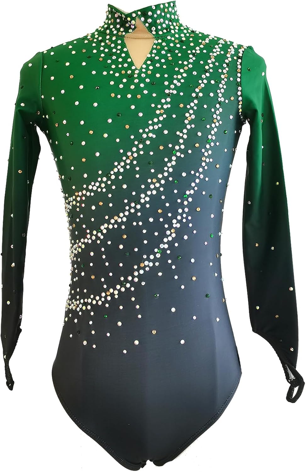 Boys' Red Orange Gradient Figure Skating Dress Adult Gymnastics Performance Customized Competition Dress