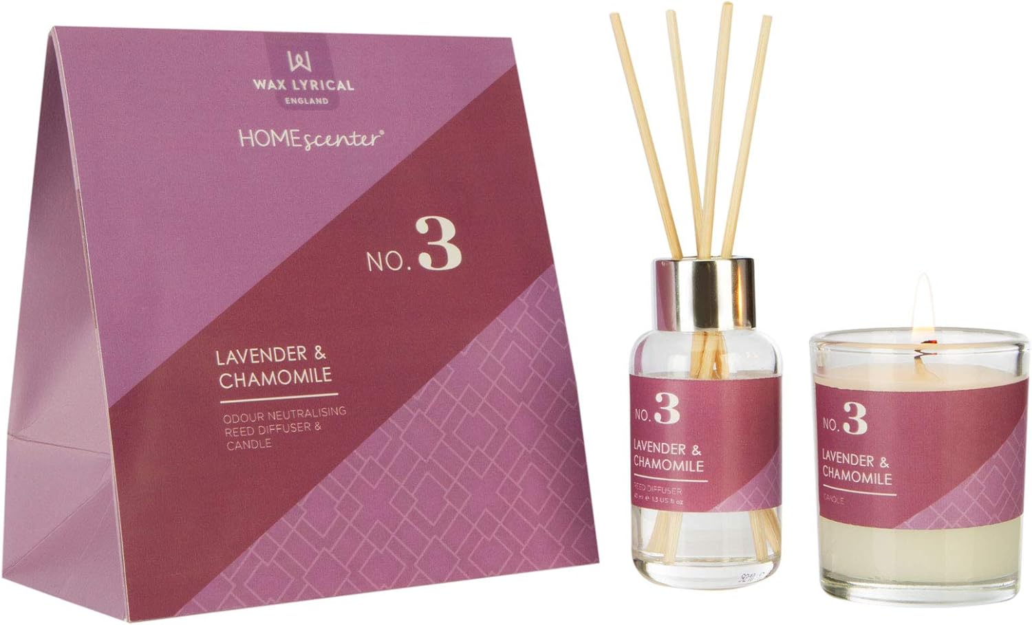 Wax Lyrical Homescenter Votive Candle & Reed Diffuser Gift Set Lavender