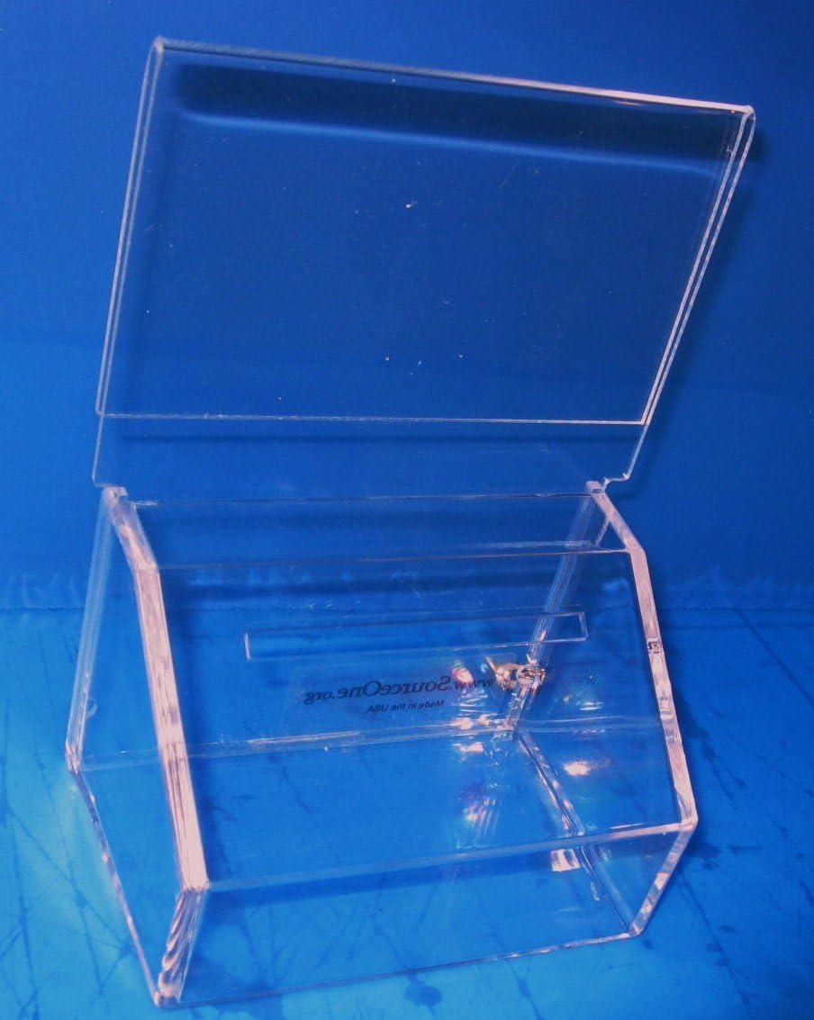 National Display Warehouse Clear Charity Collection Container / Donation box DB10