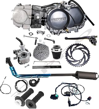 Lifan Complete 125cc 4-Stroke Engine Motor Kit, Pit Dirt Bike Engine Kit, Manual Clutch, Kick Start Motor for ATC70 CT70 CT90 CT110 CRF 50 XR50 XR70 Taotao DB17 CRF110 CRF70 Z50R ST90