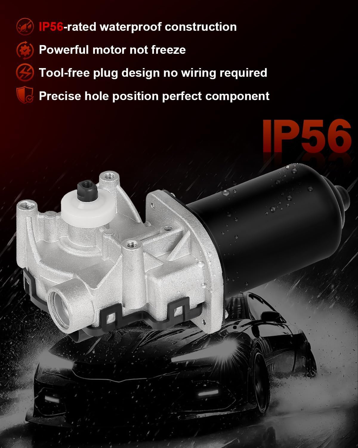 Front Windshield Wiper Motor Fit for:-Ford F150 1997-2003, F250 1997-1999, F250 F350 Super Duty 1999-2001, Expedition 1997-2002 for:-Lincoln Navigator Town Car 1998-2002 5-Pin OE# 1C3Z17508AA