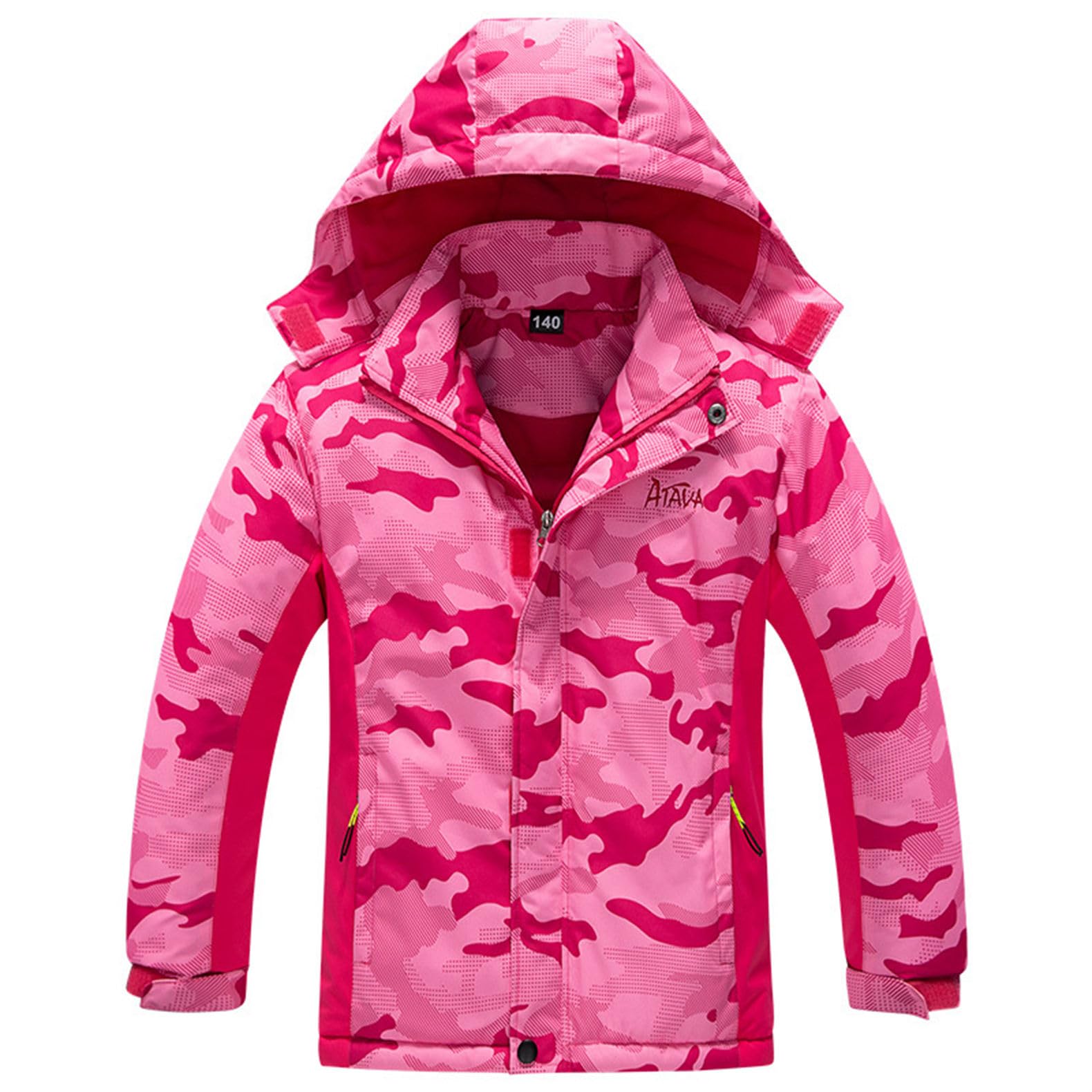Chaqueta Impermeable Niñas con Capucha y Forro Polar Junior Vintage Chaquetas A Prueba Invierno Lluvia Chica Softshell Abrigo de Deporte