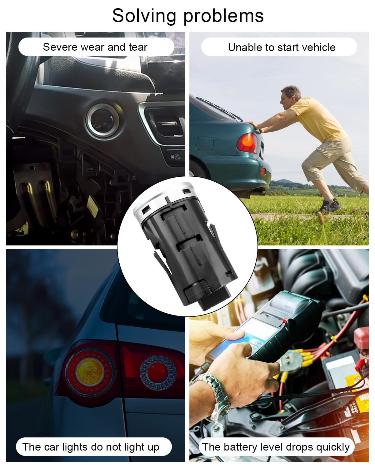 Ignition Starter Switch Fit for Honda Pilot Ridgeline Passport Ex/Ex-L Models 2016-2019, Start Stop Push Button Replace 35881-TG7-A03 35881-TG7-701 35881-TG7-702 35881-TG7-A01 35881