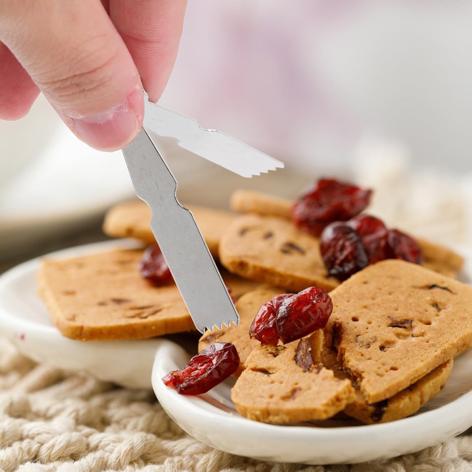 4pcs Stainless Steel Pastry Tongs Food Clips Bread Tong Kitchen Serving Utensils for Bakery Dessert Buffet Household Use