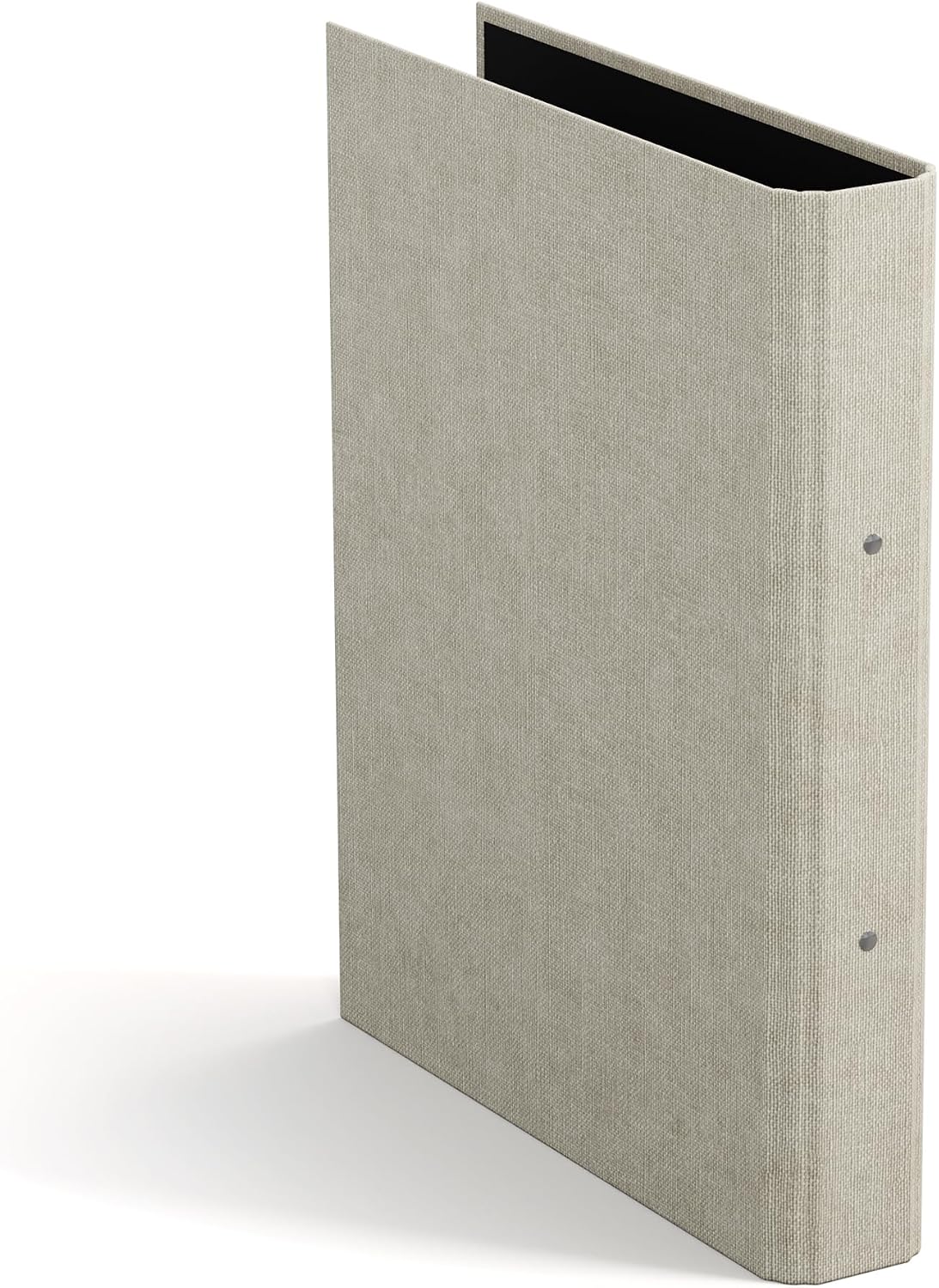 BIGSO RINGO A4 Ring Binder - Storage Box with 2 Rings - Desk Tray for Documents Transparent Sleeves & Dividers - Fibreboard and Paper Ring Binder - Linen
