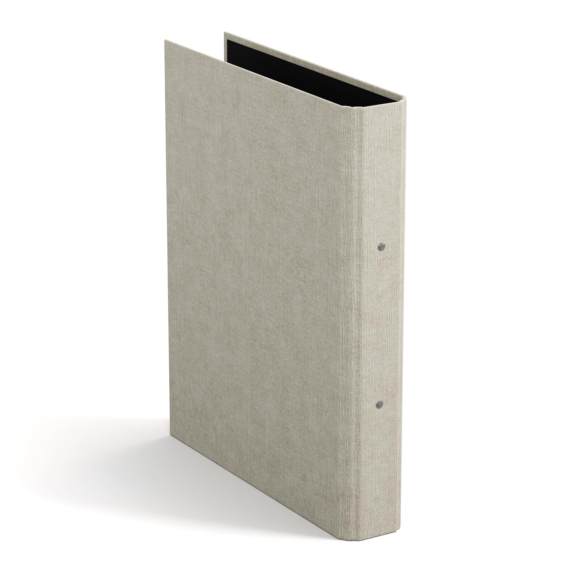 BIGSO RINGO Ringbuch A4 – Aufbewahrungsbox mit 2 Ringen – Schreibtischablage für Dokumente, Klarsichthüllen & Trennblätter – Ringhefter aus Faserplatte und Papier – Leinen