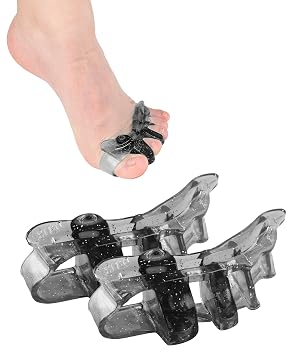 Dr. JK- ToePal Gel Toe Separator, 1 Pair, Black, Hammer Toe Straightener for Women and Men, Bunion Corrector