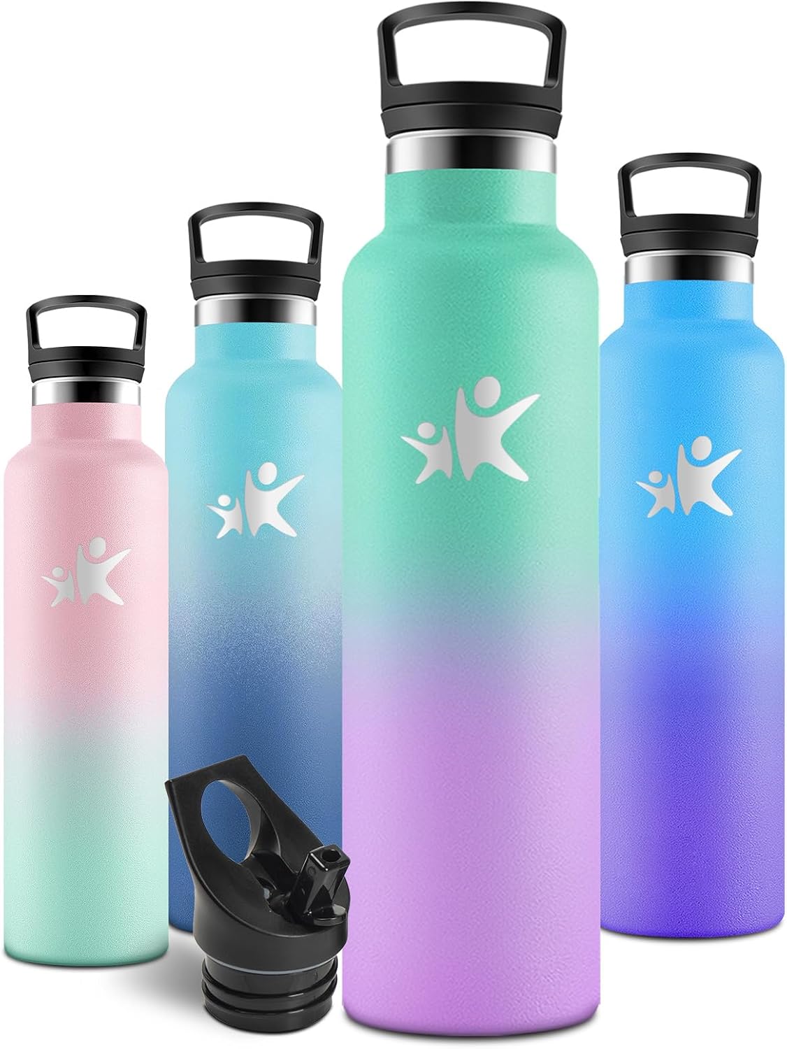 Motswedi Stainless Steel Water Bottle 1 Litre Leak-Proof Thermos Flask Drinking Bottle with Straw Suitable for Carbonated Drinks Insulated Bottle Water Bottle 1 Litre for Fitness Hiking