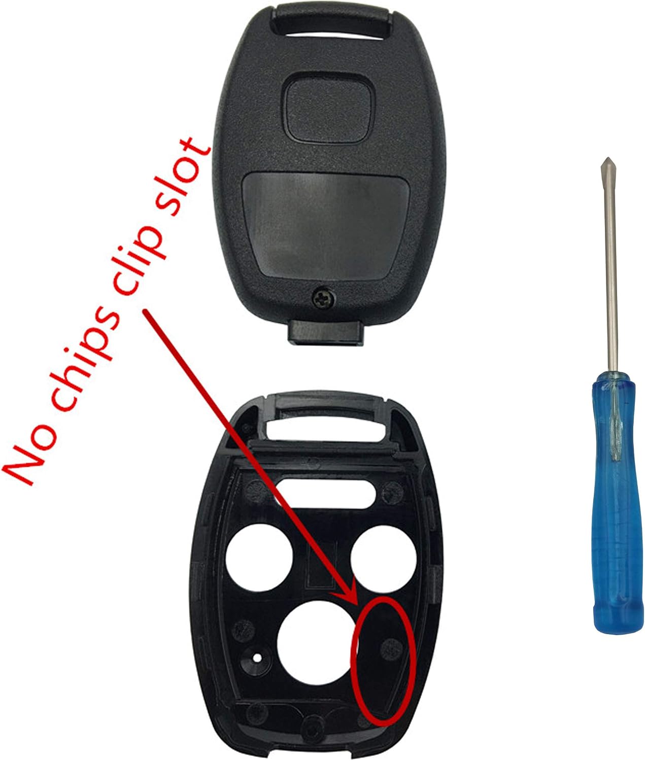 Replacement for 3+1 Buttons Keyless Entry Remote Honda Key Fob Shell Case Fit for Honda Accord Civic EX Pilot (2PC)