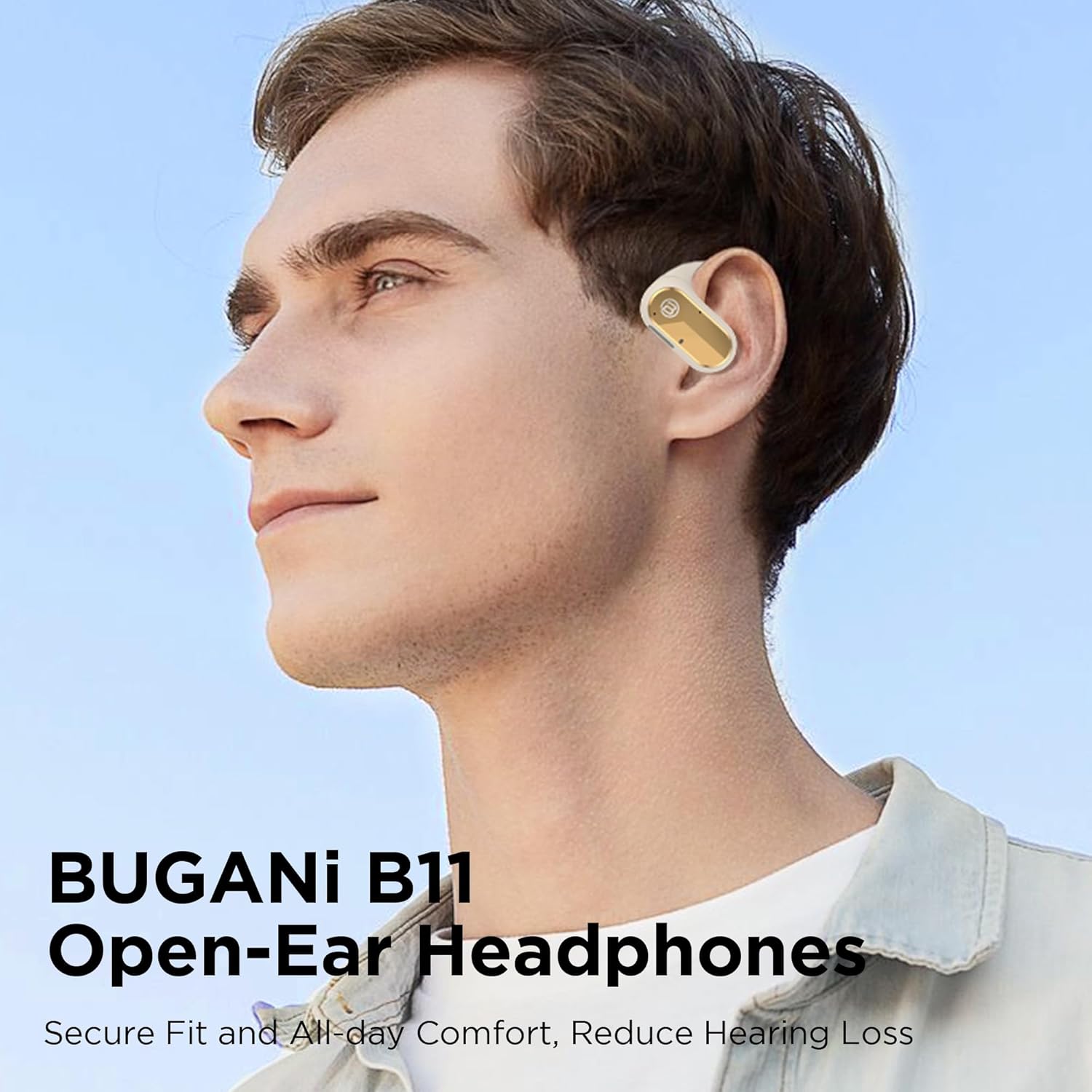 BUGANI Open Ear Headphones Earbuds Wireless: Bluetooth Headphones 5.4 Wireless Earbuds, 50H Playtime, IPX5 Waterproof Ear Buds for Running Workout Cycling Gift - Image 2