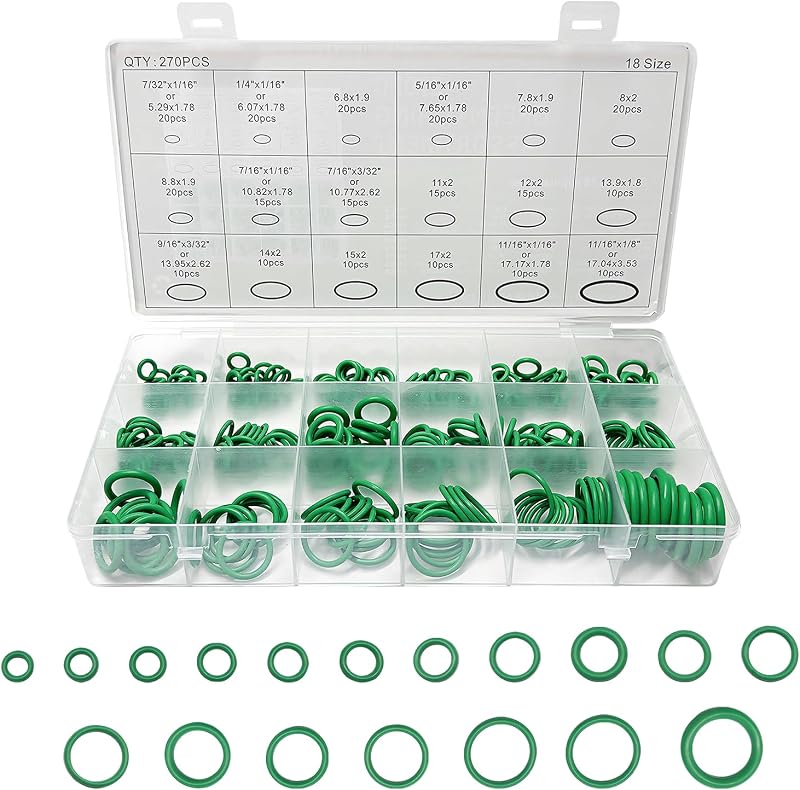 Kit de Anéis de Vedação O-Ring para Ar-Condicionado Automotivo XJVSS em NBR – 270 unidades