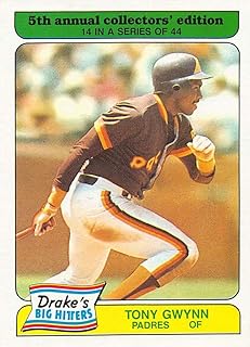 1985 Topps Drake's Big Hitters #14 Tony Gwynn NM-MT San Diego Padres Baseball