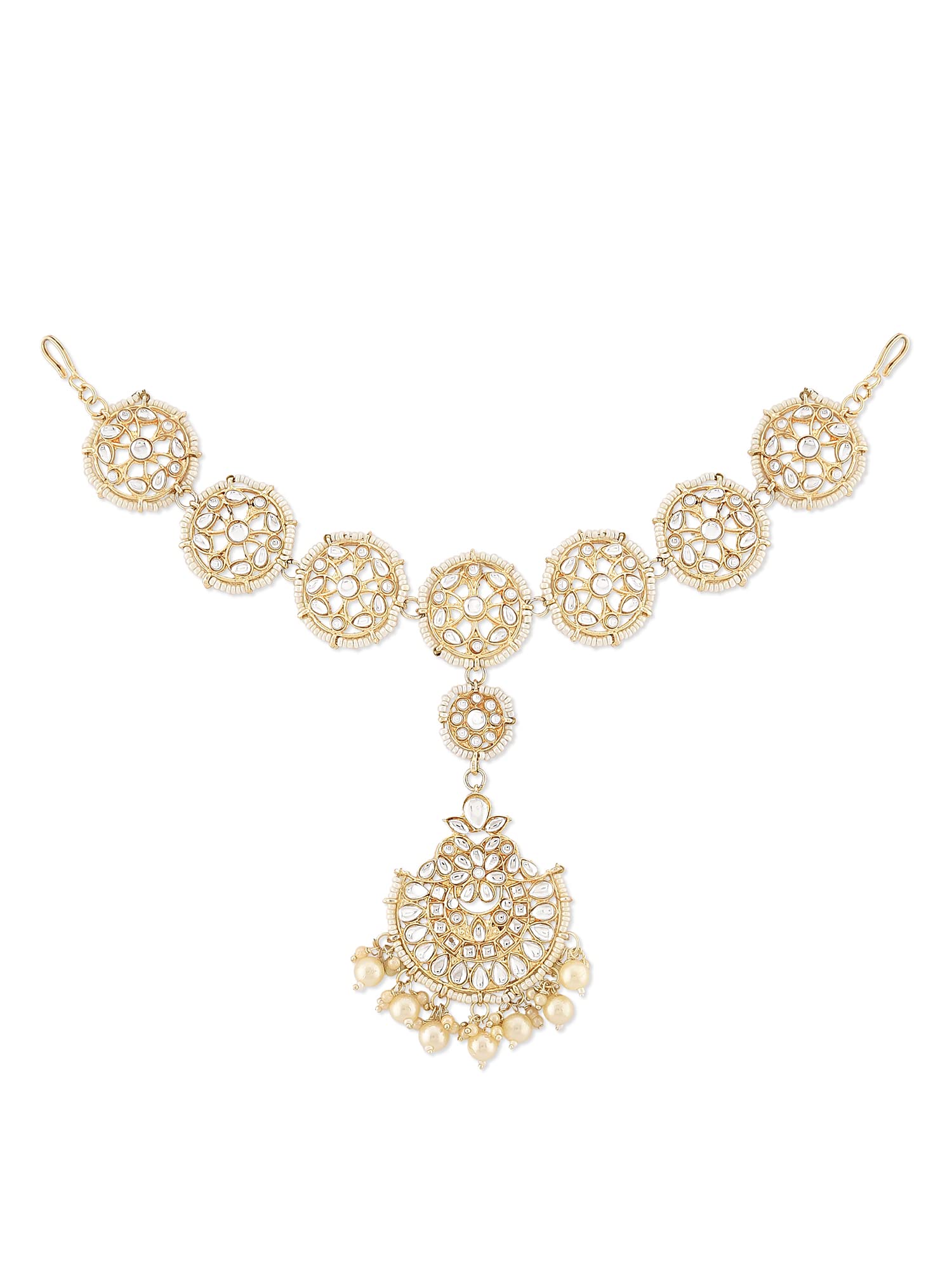 Zaveri Pearls Gold Tone Bridal Kundan & Pearls Mathapatti Style Maangtikka For Women-ZPFK12739 (B09WVQRMYN) Amazon Price History, Amazon Price Tracker