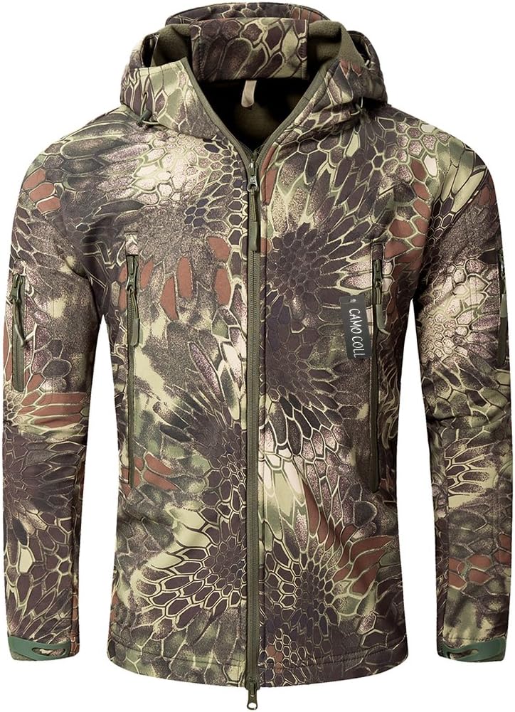 Men's Outerwear Camouflage Hoodie Military Jacket