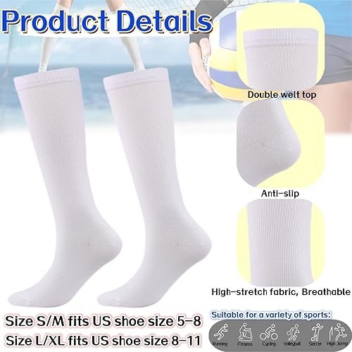 Miniatura 6 de Juego de 6 rodilleras de voleibol, accesorios de voleibol, mangas para brazos de voleibol con orificio para el pulgar, banda para el sudor,