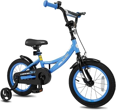 Olakids Kids Bike, 12 14 16 18 Inch BMX Style Toddlers Bicycle with Training Wheels Adjustable Seat Handlebar Coaster Brake Handbrake for Boys Girls