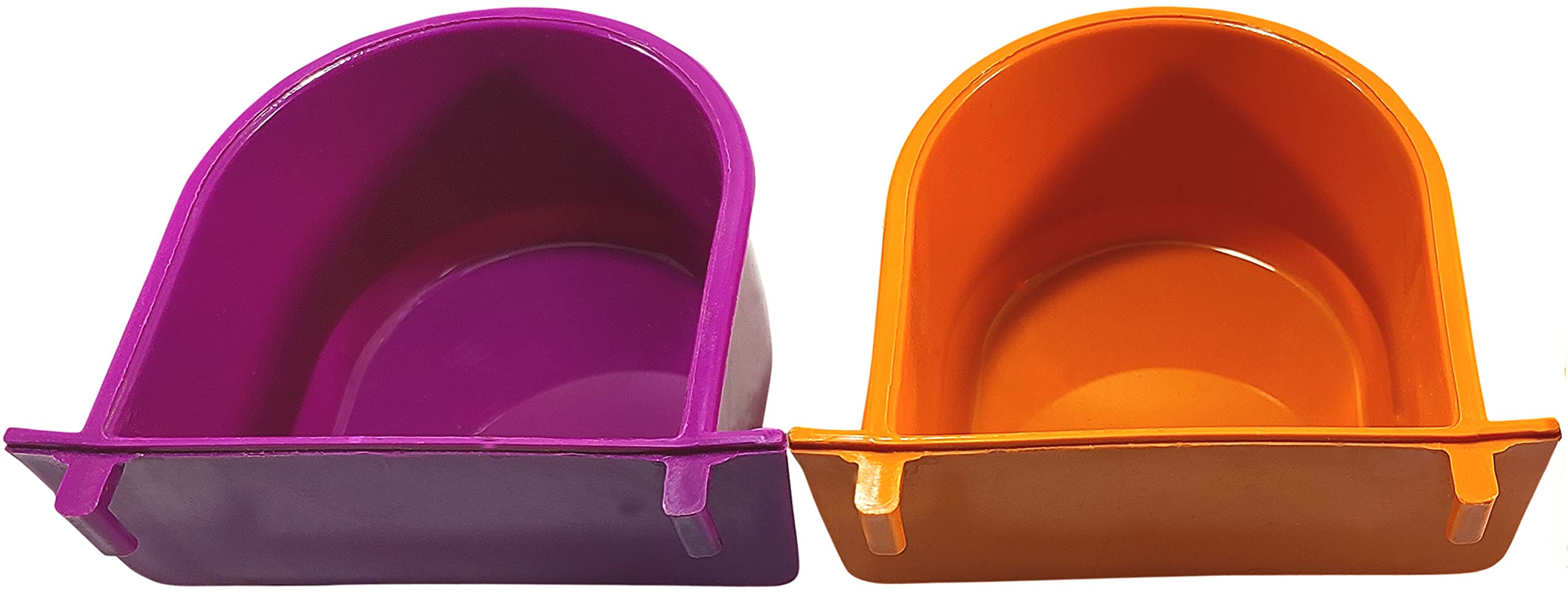 Sky Durable Plastic Bird Cage Water Bowl and Food Feeder Plastic Pet Bowl D Cup (Pack of 2) 100 ml