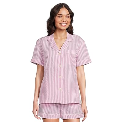 Bedhead PJs Organic Cotton Woven Short Sleeve Shorty Set Women