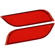 Rear Bumper Reflector Fog Brake Tail Light 84281FG000 84281FG010 Red LED for Subaru Impreza 2009-2016 for Subaru STI 2008-2014 Plastic Red Lens Set of 2 Auto Accessories