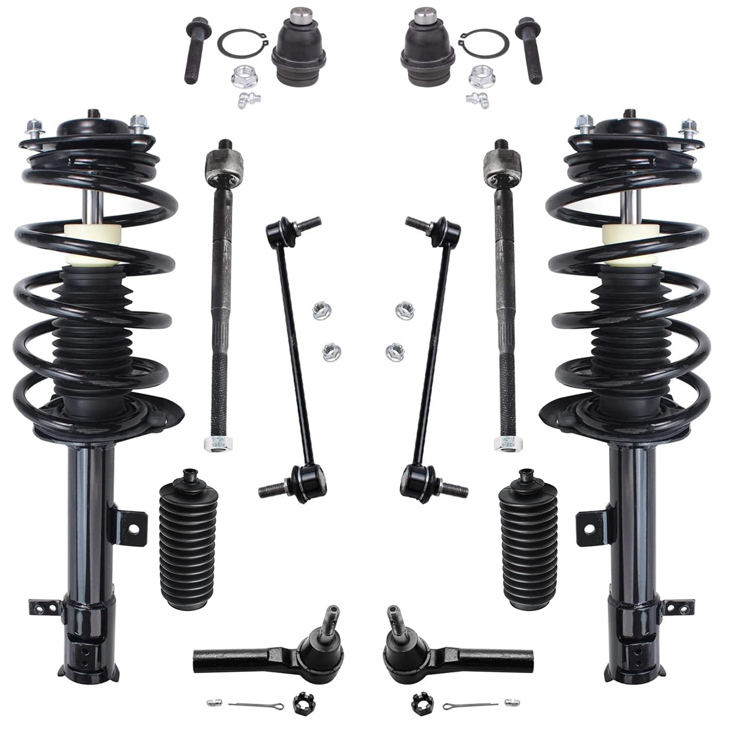 Detroit Axle - 12pc Front End Suspension Kit for 2009-2012 Dodge Caliber 2