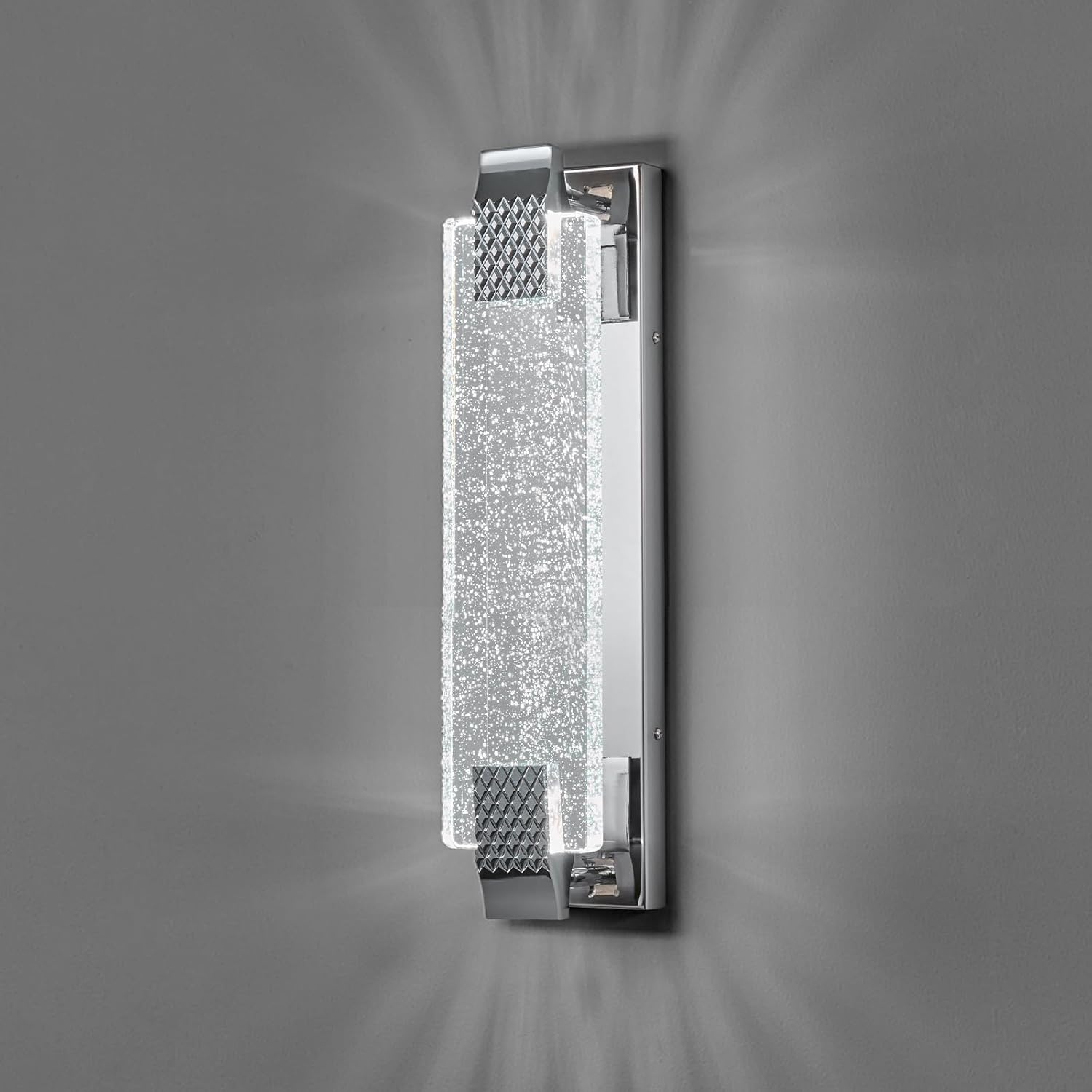 FDPBY Modern Crystal Wall Sconce Lighting with Bubble Crystal Bathroom