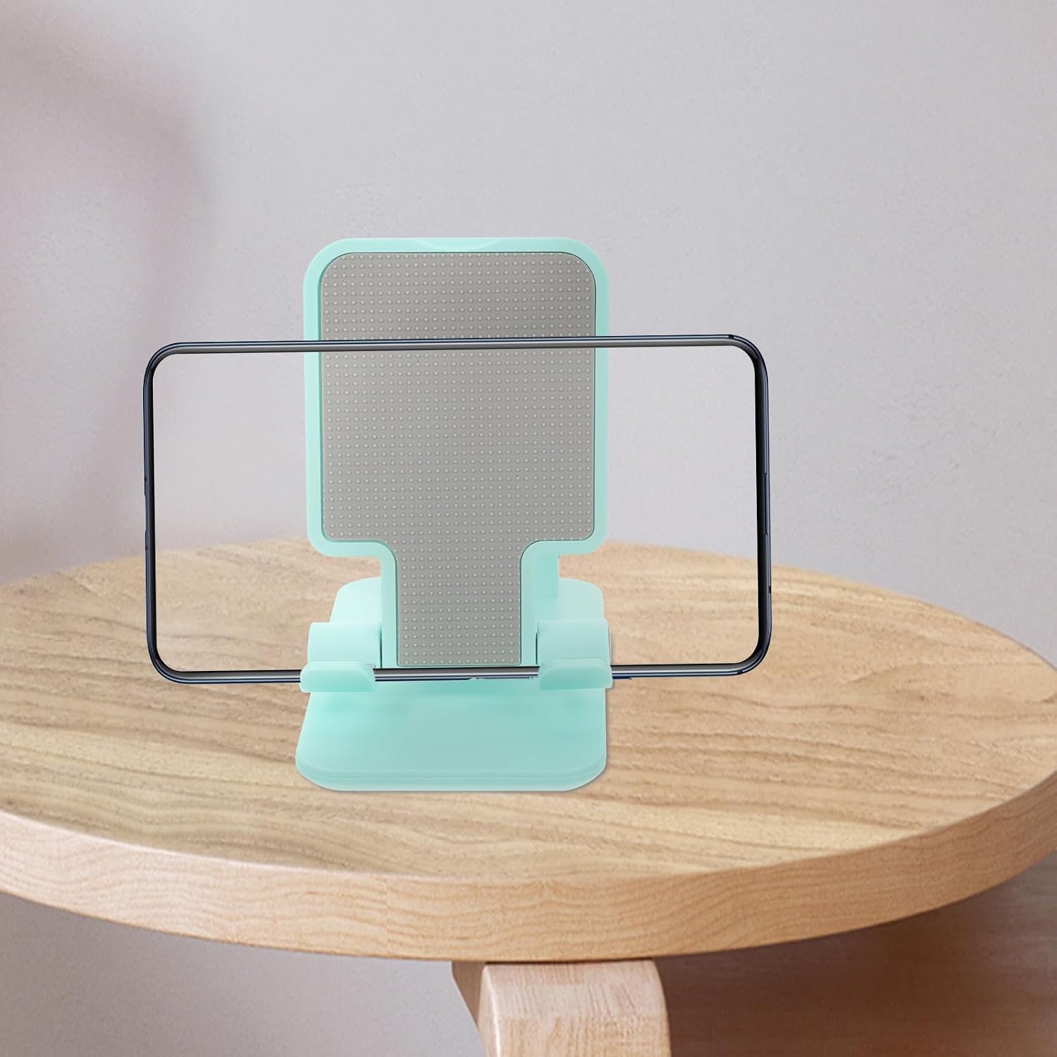 Toddmomy Foldable Phone Holder Stand Adjustable Height Desktop Smartphone and Tablet Bracket Portable Metal Plastic Phone Dock for Dorm and Living Room Use