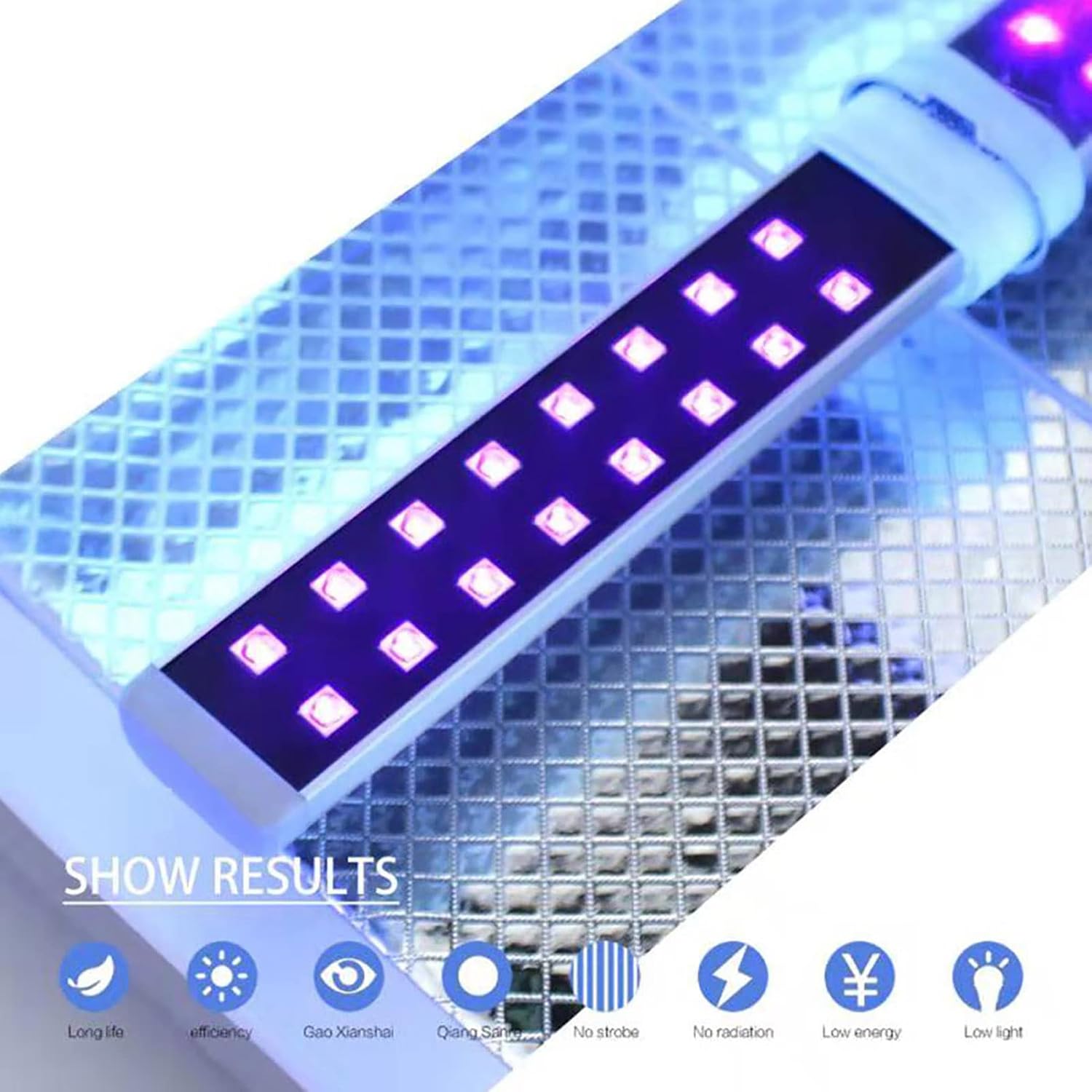 Nail Lamp Replacement Bulb, LED Nail Light Blub for Nail Art, 9W, 395nm Light, Cures Gel Fast, 270° Rotatable, 10,000 Hours, Suitable for All Nail Art Gel