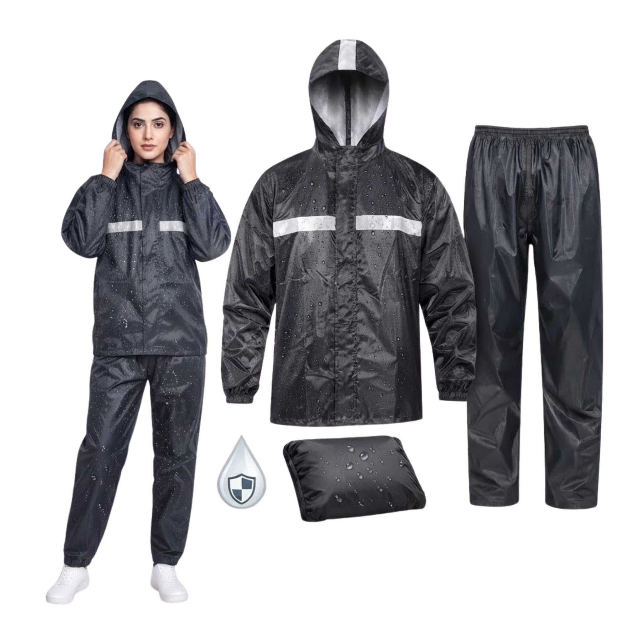 (𝐄𝐱𝐥𝐮𝐬𝐢𝐯𝐞 𝟐𝟎 𝐘𝐞𝐚𝐫𝐬 𝐰𝐚𝐫𝐫𝐚𝐧𝐭𝐲 Reusable Waterproof Raincoat with Hood for Men & Women, Lightweight Full-Length Rain Wear for Travel, Riding & Outdoor Use-image-6
