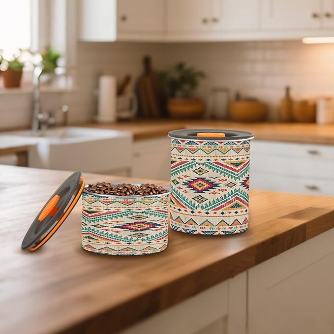 Coffee Canister WELLDAY Tribal Navajo Acero Inoxidable 30 OZ miniatura 2