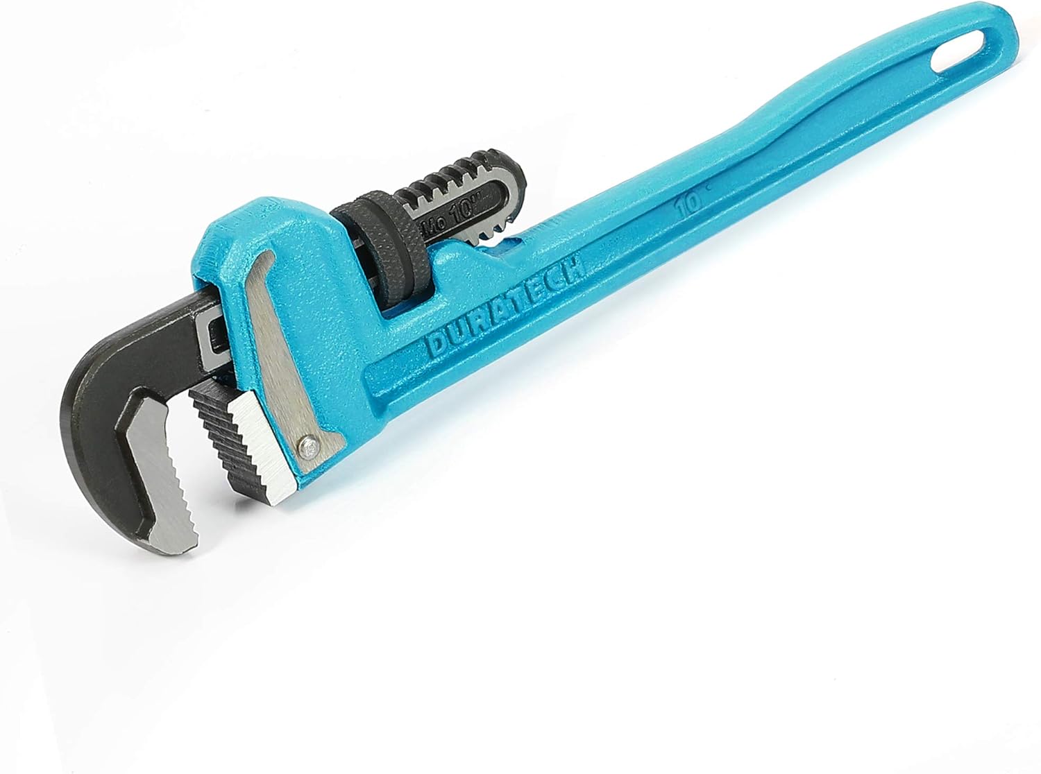 DURATECH 10-Inch Heavy Duty Pipe Wrench, Adjustable Plumbing Wrench, Malleable Cast Iron Handle, Exceed GGG standard