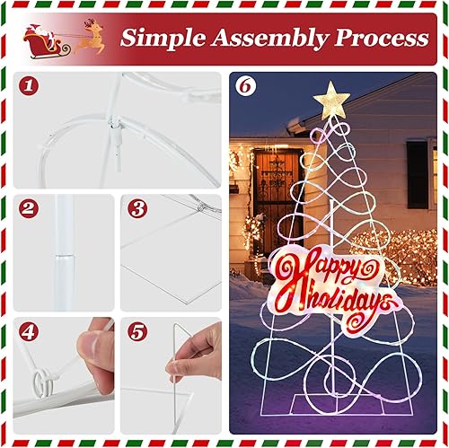 Miniatura 5 de GOFLAME Decoración de muñeco de nieve de Navidad iluminado de 4 pies, muñeco de nieve de Navidad iluminado con sombrero, mano agitadora, 140 luces