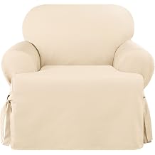 Sure Fit Heavyweight Cotton Duck One Piece Slipcover Chair