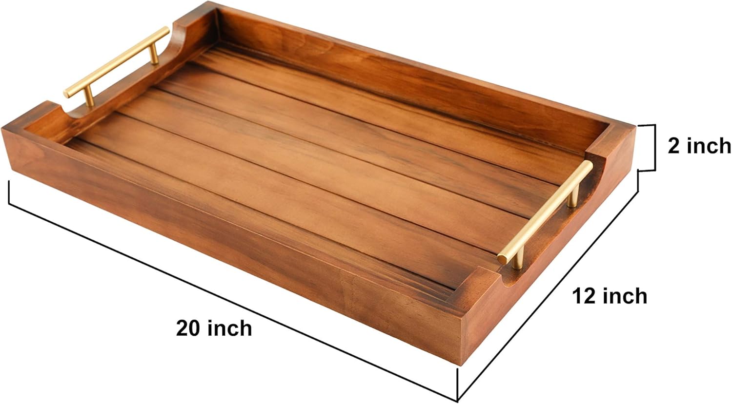 Serving Tray with Handles - 20 inch - Ottoman Trays Extra Large - Serving Tray for Ottoman - Trays for Coffee Table - Coffee Table Tray - Decor Serving Tray - Farmhouse Serving Tray : Home & Kitchen