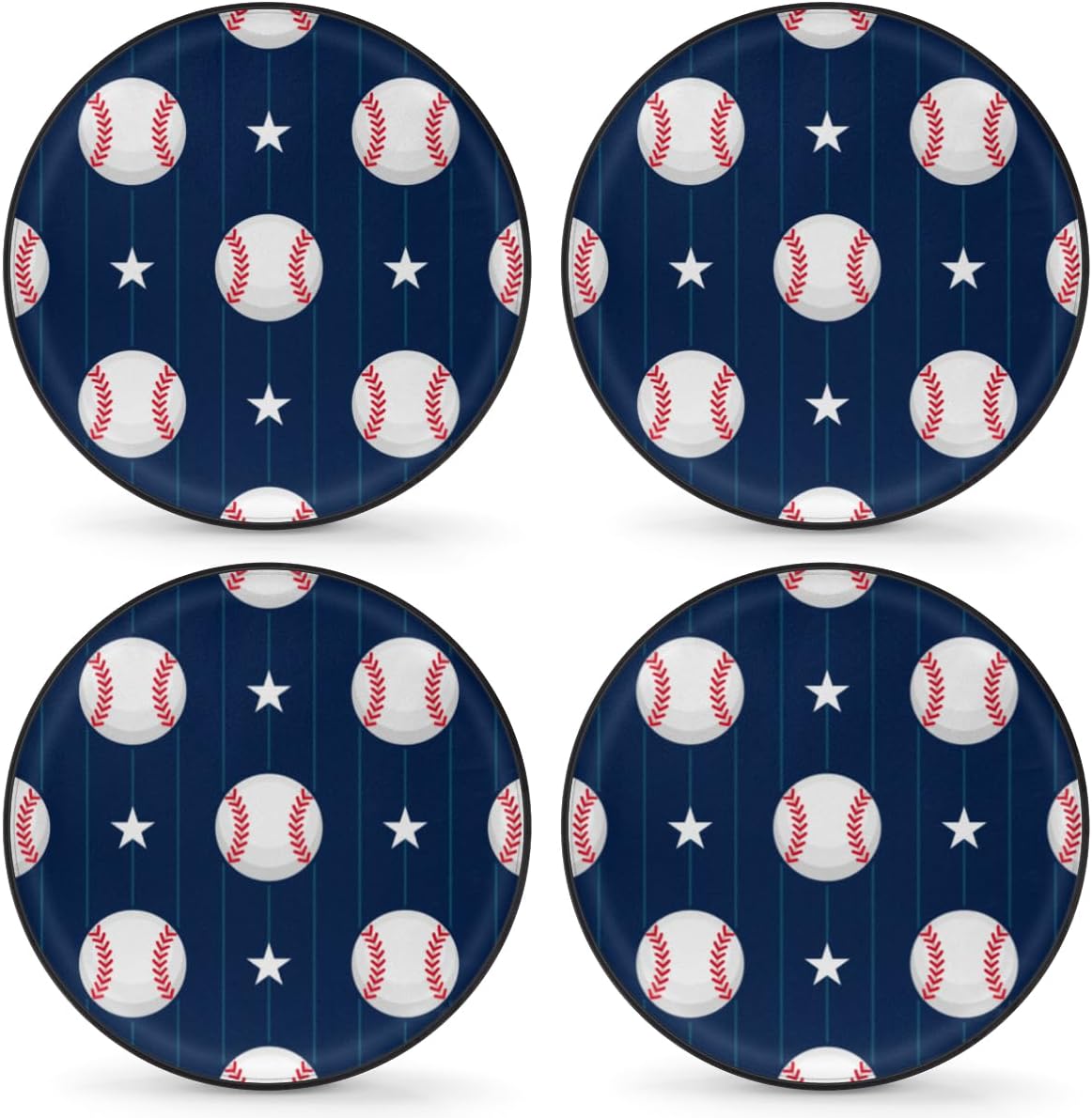 Sports Baseball Decoration Tire Covers Portable Spare Tire Cover Soft Durable Waterproof Dustproof Set of 4 Bags 16 Inches for Car Truck SUV Trailer Camper