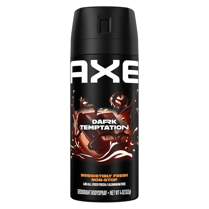 AXE Body Spray Deodorant Dark Temptation for Long Lasting Odor Protection Deodorant for Men Formulated Without Aluminum 4.0 oz