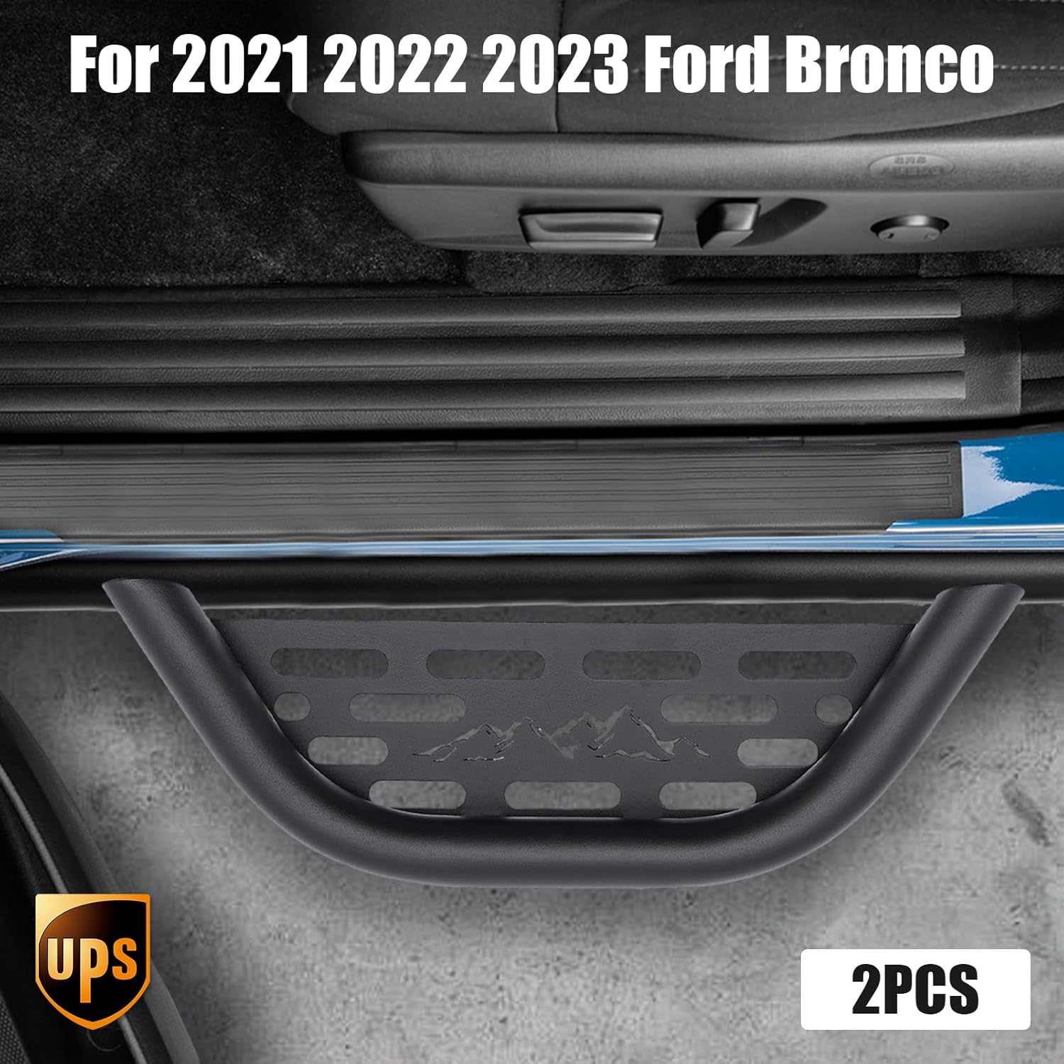 TBVECHI Running Boards, 2PCS Running Boards Side Steps Nerf Bar Fits for Ford Bronco 2021 2022 2023 2Door 4Dr Running Board Side Steps Pedal