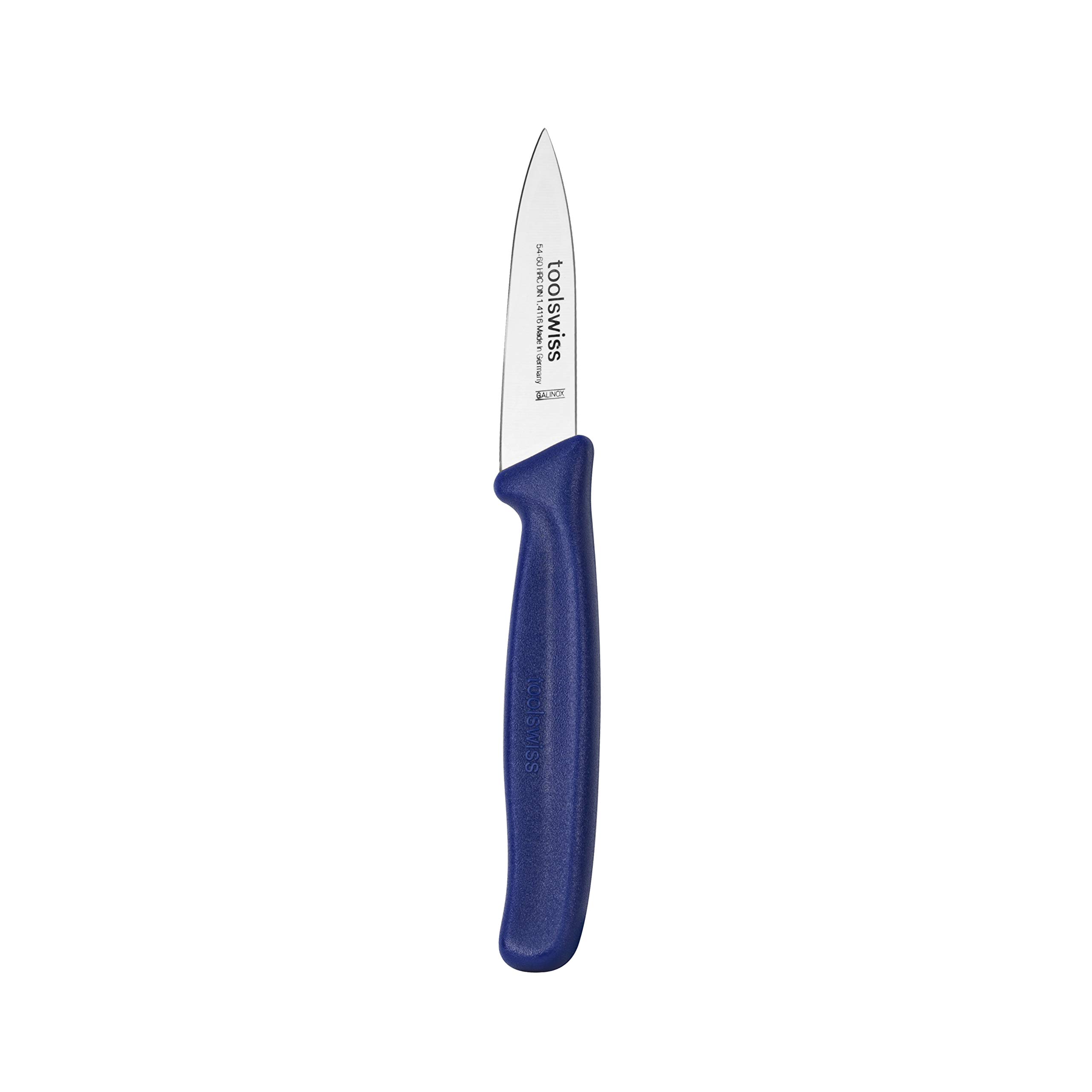 Toolswiss Galinox Paring 3” straight edge;Blue