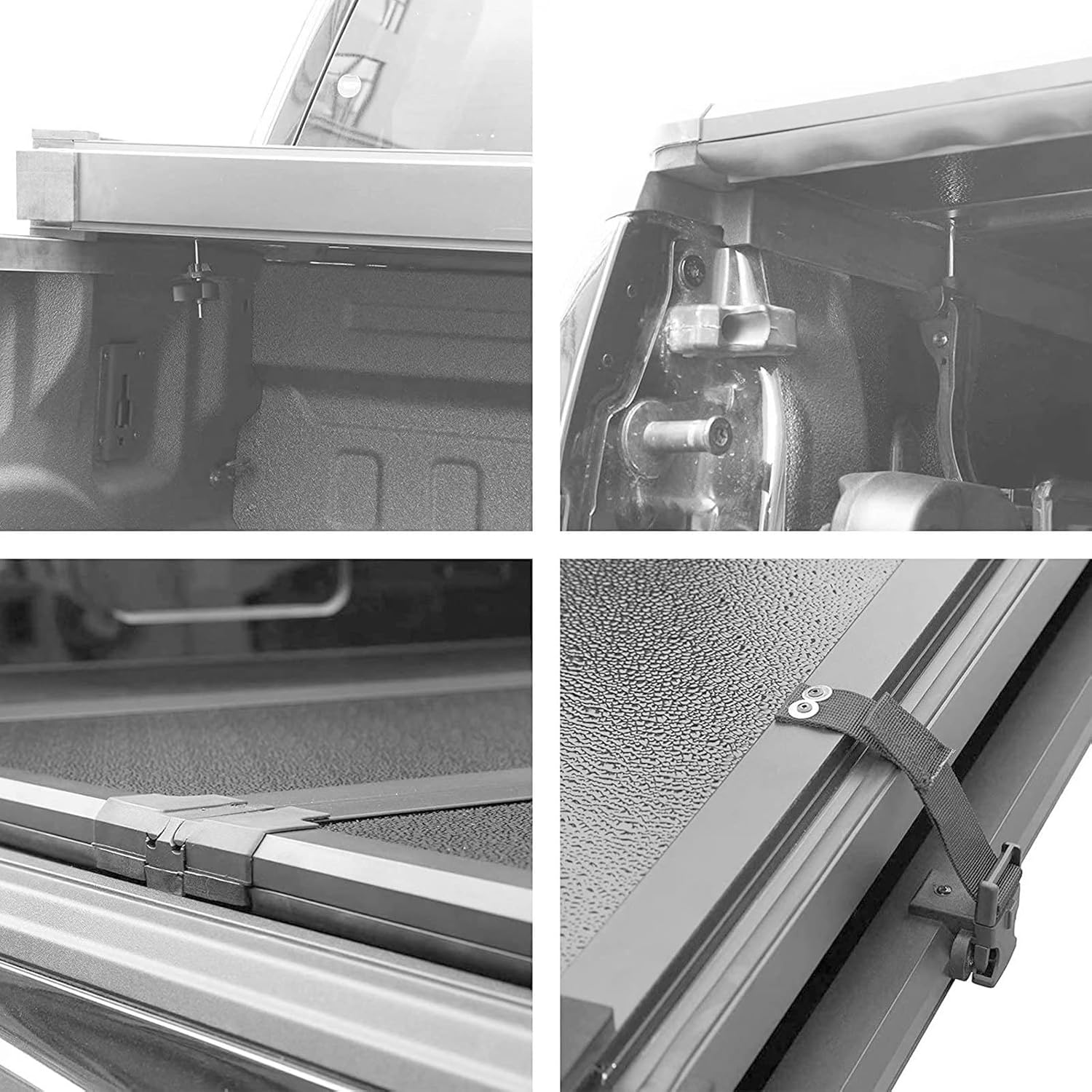 Kikito Professional FRP Hard Tri-Fold Truck Bed Tonneau Cover for 2017-2025 Titan 5.5ft (67in) Bed (for Models with or Without The Utili-Track System)