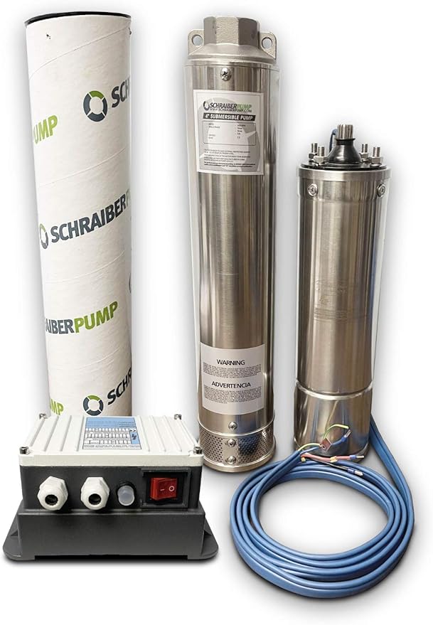 SCHRAIBERPUMP 4" SUBMERSIBLE DEEP WELL PUMP 2HP 230v 577FT 21GPM w