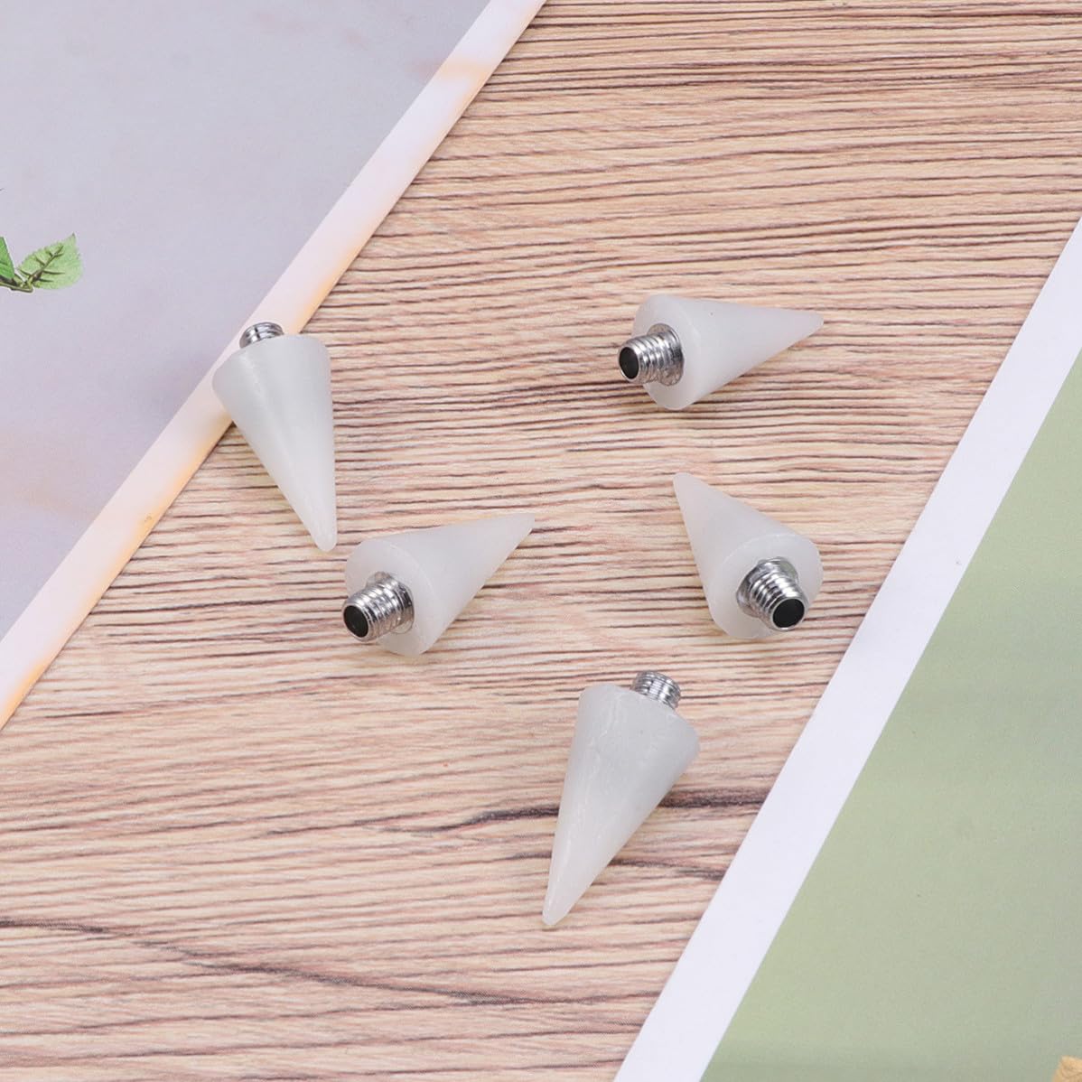 10pcs White Wax Head Nail Dotting Pen Dual End for Beads