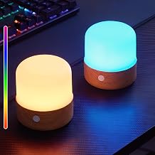 KDG Cordless RGB H3.5 Small Table Lamps Set of 2, Magnetic Base Light Bulb